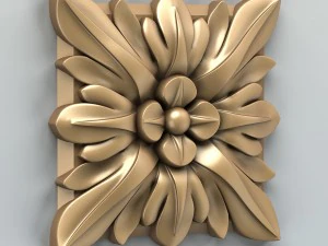 roseta quadrada 006 Modelo 3D