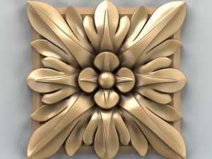 square rosette 006 Model 3D