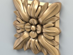 square rosette 006 Model 3D