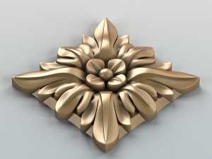 square rosette 006 Model 3D