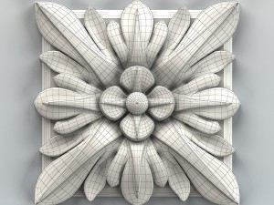 square rosette 006 Model 3D