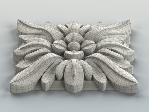square rosette 006 Model 3D