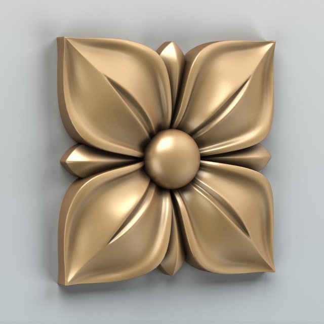 square rosette 007 3Dモデル .c4d .max .obj .3ds .fbx .stl .blend 