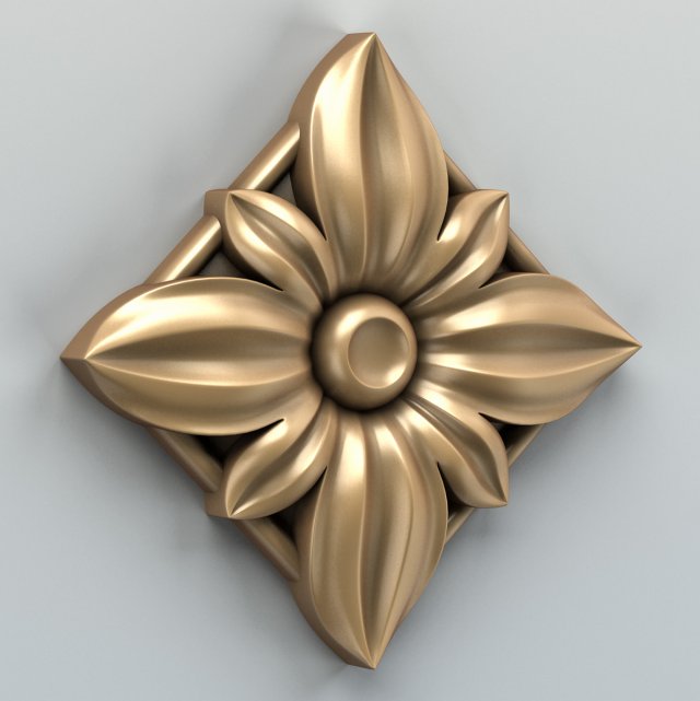 square rosette 008 3Dモデル .c4d .max .obj .3ds .fbx .stl .blend 