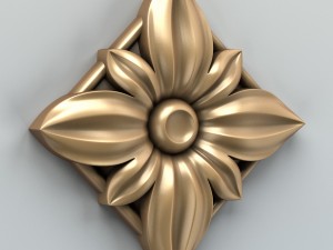 square rosette 008 3D Model