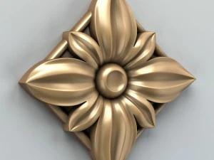 roseta quadrada 008 Modelo 3D