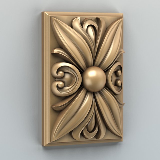 square rosette 009 3D Model .c4d .max .obj .3ds .fbx .stl .blend 