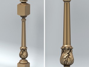 newel post 001 3D Model