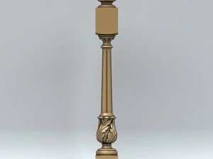 newel post 001 3D Model