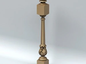 newel post 001 3D Model