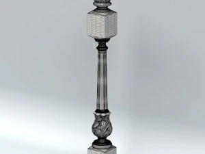 newel post 001 3D Model