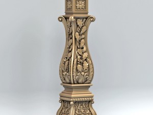 newel post 004 Modelo 3D