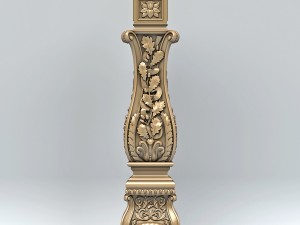 newel post 004 Modelo 3D