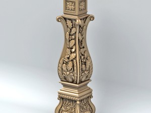 newel post 004 Modelo 3D