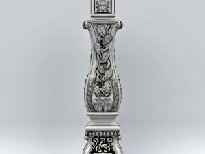 newel post 004 Modelo 3D