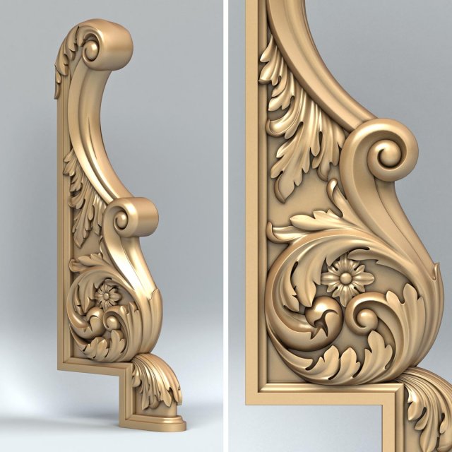 newel post 006 3D Model .c4d .max .obj .3ds .fbx .stl .blend 