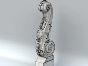 newel post 007 3D Model
