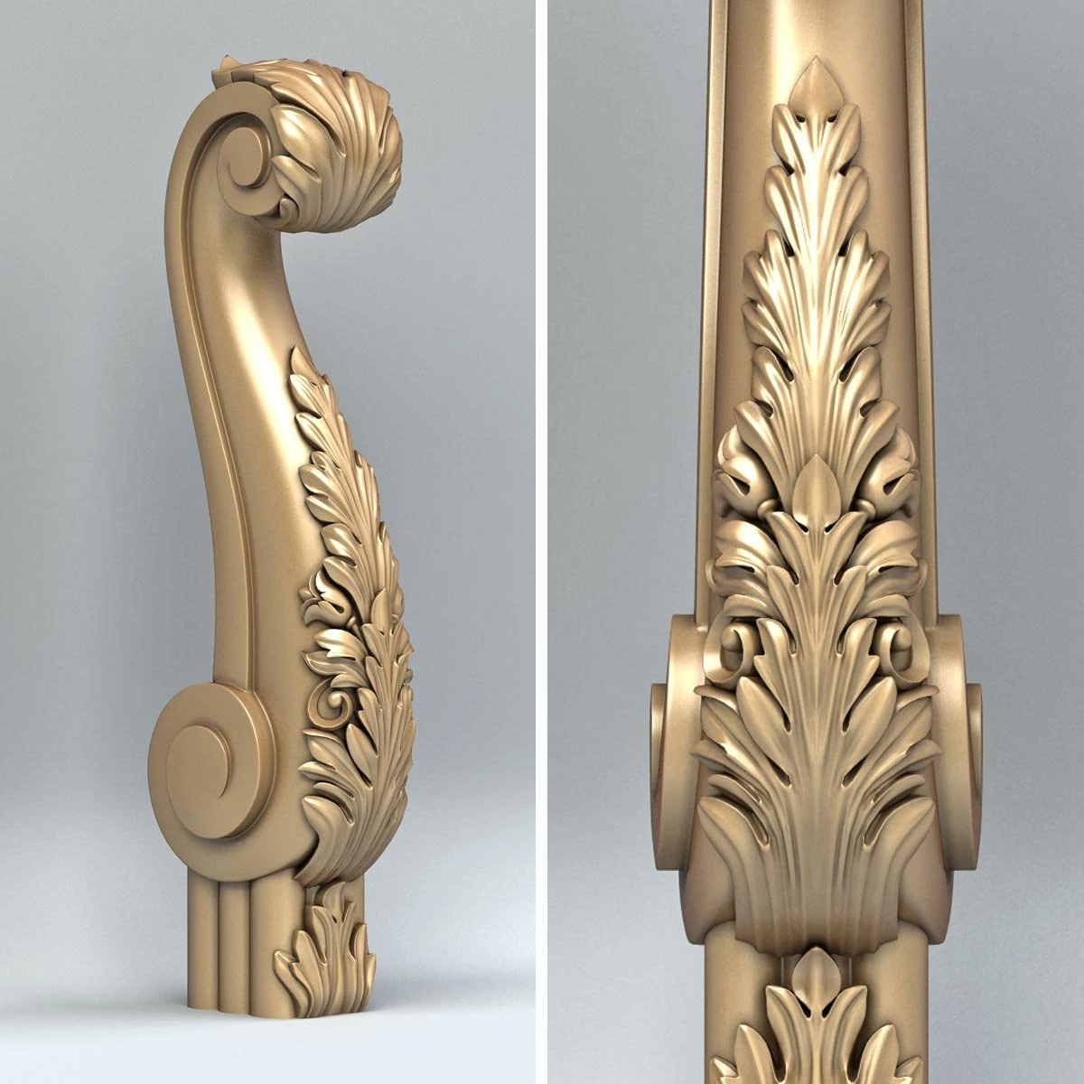 newel post 008 3D Model .c4d .max .obj .3ds .fbx .stl .blend 