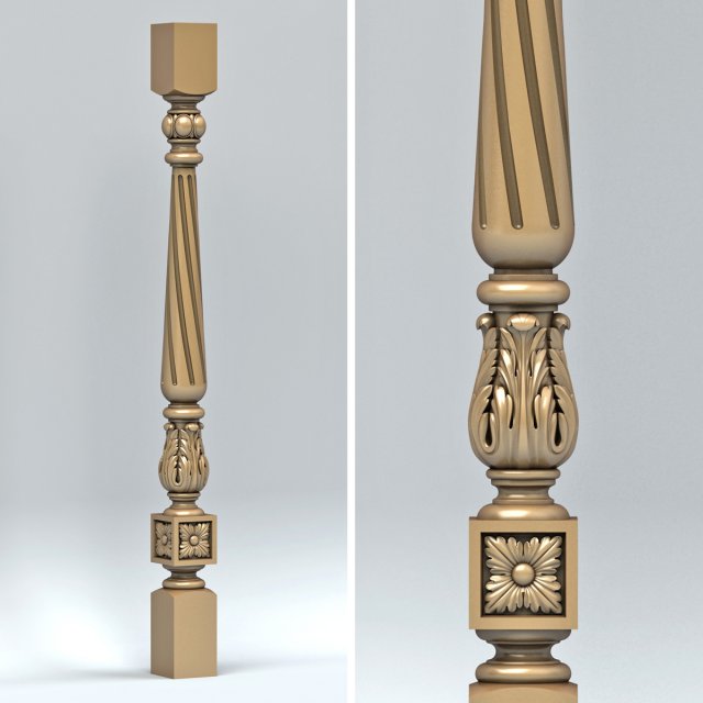 baluster 001 Modèle 3D .c4d .max .obj .3ds .fbx .stl .blend 