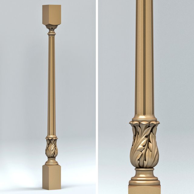 baluster 003a Modèle 3D .c4d .max .obj .3ds .fbx .stl .blend 