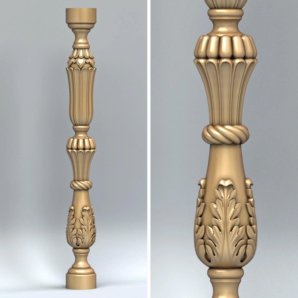 Baluster 009 3D Modell .c4d .max .obj .3ds .fbx .stl .blend 