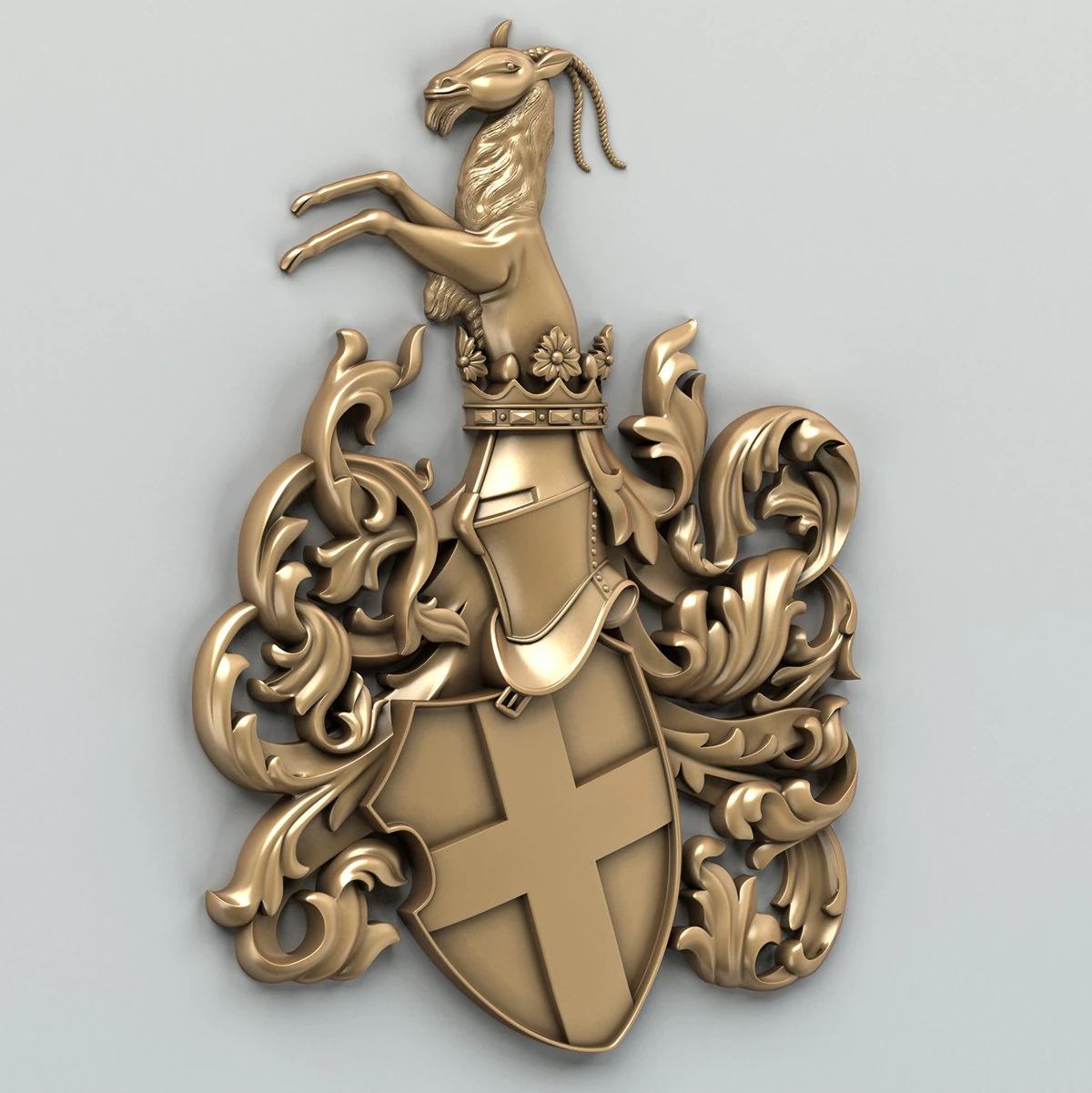 coat of arms decorative 001 3D Model .c4d .max .obj .3ds .fbx .stl .blend 