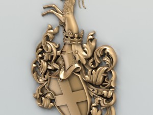 coat of arms decorative 001 3D Модель