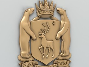 coat of arms of yamalo-nenets autonomous okrug ru 3D 모델