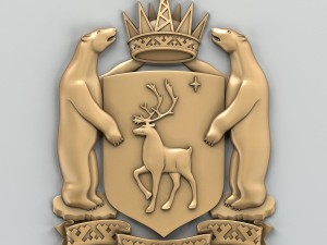 coat of arms of yamalo-nenets autonomous okrug ru Modèle 3D