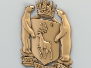 coat of arms of yamalo-nenets autonomous okrug ru Modèle 3D