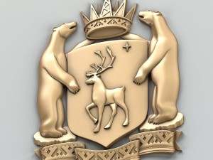 coat of arms of yamalo-nenets autonomous okrug ru Modèle 3D