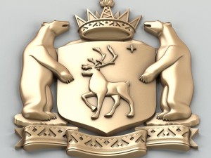 coat of arms of yamalo-nenets autonomous okrug ru Modèle 3D