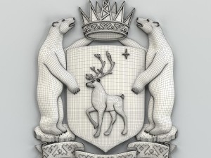 coat of arms of yamalo-nenets autonomous okrug ru Modèle 3D