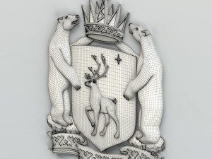 coat of arms of yamalo-nenets autonomous okrug ru Modèle 3D