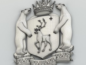 coat of arms of yamalo-nenets autonomous okrug ru Modèle 3D