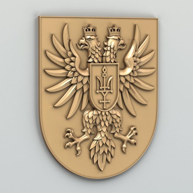 coat of arms of chernihivskiy region ukraine 3D 模型 .c4d .max .obj .3ds .fbx .stl .blend 