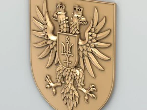 wapen van de regio Tsjernihivskiy, Oekra&iuml;ne 3D Model