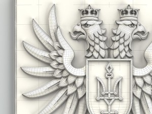 coat of arms of chernihivskiy region ukraine 3D 模型