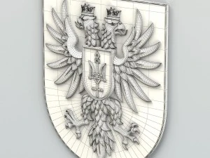 wapen van de regio Tsjernihivskiy, Oekra&iuml;ne 3D Model