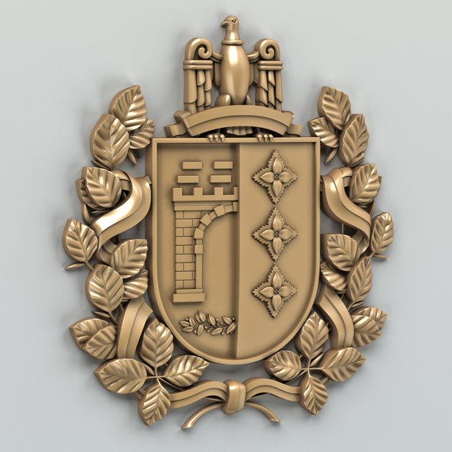 coat of arms of chernovitskiy region ukraine Model 3D .c4d .max .obj .3ds .fbx .stl .blend 