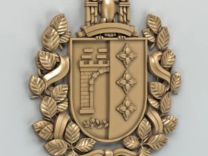 bras&atilde;o de armas da regi&atilde;o de Chernovitskiy Ucr&acirc;nia Modelo 3D