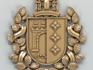 coat of arms of chernovitskiy region ukraine Model 3D