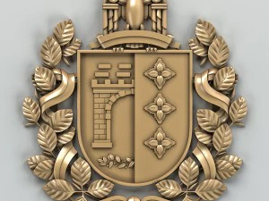 coat of arms of chernovitskiy region ukraine 3D Model