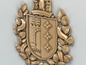 coat of arms of chernovitskiy region ukraine 3D Model