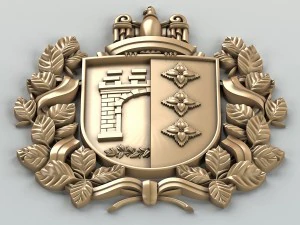coat of arms of chernovitskiy region ukraine 3D Model