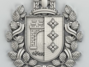 coat of arms of chernovitskiy region ukraine Model 3D