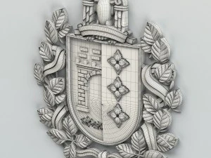 coat of arms of chernovitskiy region ukraine 3D Model