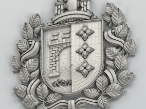 coat of arms of chernovitskiy region ukraine Model 3D