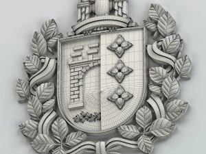 coat of arms of chernovitskiy region ukraine 3D Model