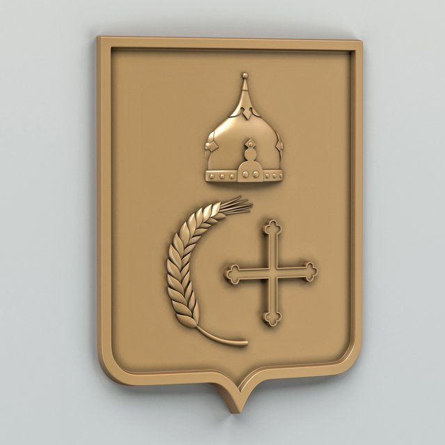coat of arms of sumy region ukraine Model 3D .c4d .max .obj .3ds .fbx .stl .blend 